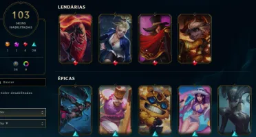 CONTA LOL- LVL 344 - 144 Champions - 103 Skins - FULL ACESSO