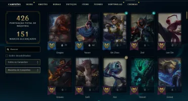 CONTA LOL- LVL 344 - 144 Champions - 103 Skins - FULL ACESSO