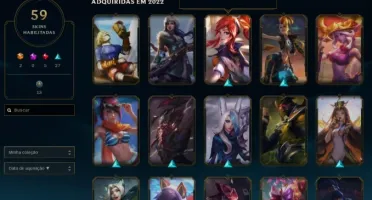 Conta Soloq Gold 4, com 59, skins, sendo 2 ultimate