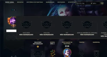 Unranked com 130 Champs e 80 Skins