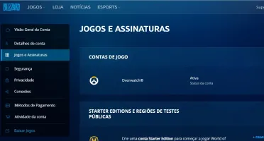CONTA DE BLIZZARD COM OVERWATCH