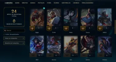 Ouro 3 com 50 Champs e 44 Skins ( MAIN ADC )