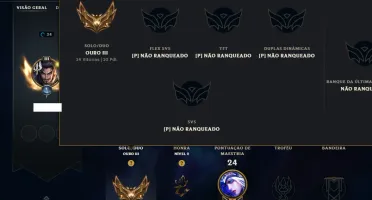 Ouro 3 com 50 Champs e 44 Skins ( MAIN ADC )