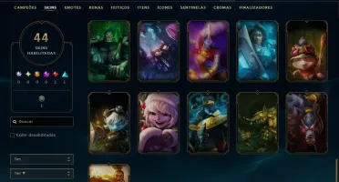 Ouro 3 com 50 Champs e 44 Skins ( MAIN ADC )