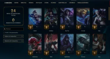 Ouro 3 com 50 Champs e 44 Skins ( MAIN ADC )