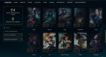 Ouro 3 com 50 Champs e 44 Skins ( MAIN ADC )