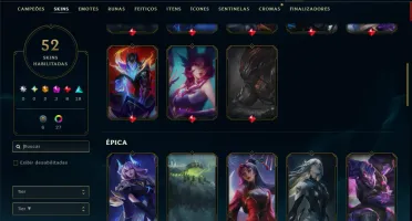 Prata 1 com 100 Champs e 52 Skins +2 Prestigios