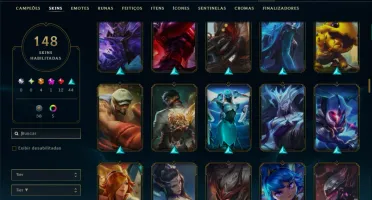 Unranked com TODOS os Champs e 148 Skins ( JG / MID / ADC )