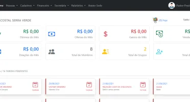 Plataforma online em PHP para gerenciamento de Igrejas.