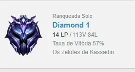Conta DIAMANTE League of Legends