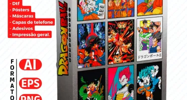 Pack Artes Dragon Ball Sublimação, Serigrafia, Dtg, Dtf