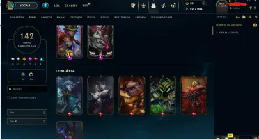 CONTA EX MESTRE COM 110 SKINS - ACEITO OFERTAS