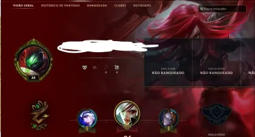 CONTA LEVEL 30 UNRANKED 13 CHAMPS 5 SKINS