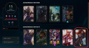 Conta LOL - Platina IV - LVL 66 - 49 Champs - 2 Skins Ult.