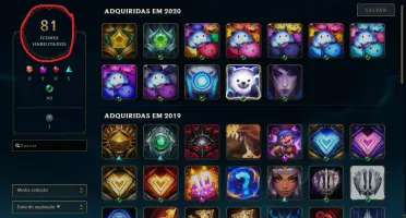 Conta LOL - Platina IV - LVL 66 - 49 Champs - 2 Skins Ult.