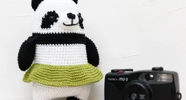 Panda de Saia em Amigurumi