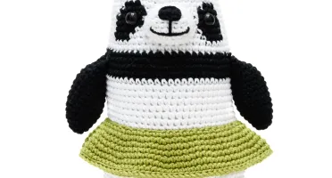 Panda de Saia em Amigurumi