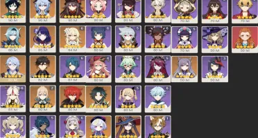 CONTA GENSHIN AR58✨13 LENDÁRIOS⭐HOMA, HARAN, CORTADORA E+