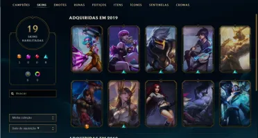 CONTA LOL PLATINA 50 CHAMPS 19 SKINS