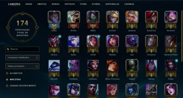 CONTA LOL PLATINA 50 CHAMPS 19 SKINS