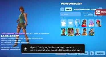 Conta fortnite com Lara croft e mais 8 skin