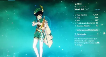 Conta com Venti 1 constelação / espada e lança 5 estrelas