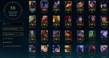 CONTA COM 28 CHAMPS E 7 ÓTIMAS SKINS