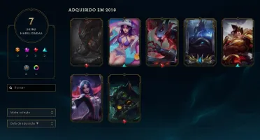CONTA COM 28 CHAMPS E 7 ÓTIMAS SKINS