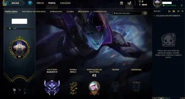Conta LOL Diamante IV Smurf - 121V e 70D MMR bom