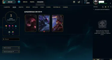 Conta LOL Diamante IV Smurf - 121V e 70D MMR bom