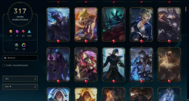 CONTA LOL PLATINA 1 MMR DIAMOND COM 317 SKINS