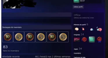 Steam OLD 17 anos Prime + medalhas