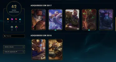 CONTA LOL PLATINA 3 - 92 CHAMPS - 42 SKINS - BARATA