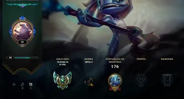 CONTA LOL PLATINA 3 - 92 CHAMPS - 42 SKINS - BARATA