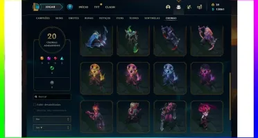 CONTA LOL - NIVEL 300 + 100 SKINS + CROMAS