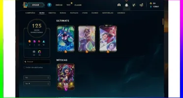 CONTA LOL - NIVEL 300 + 100 SKINS + CROMAS