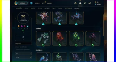 CONTA LOL - NIVEL 300 + 100 SKINS + CROMAS