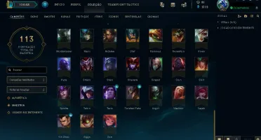Conta Lol 101 Champs