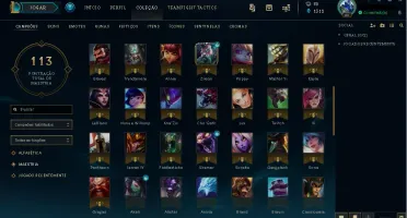 Conta Lol 101 Champs