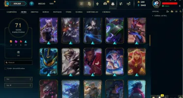 Conta LOL LVL 161 | 113 Campeões| 71 Skins |UNRANKED| 2015