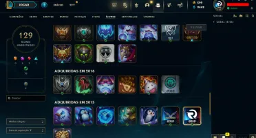 Conta LOL LVL 161 | 113 Campeões| 71 Skins |UNRANKED| 2015