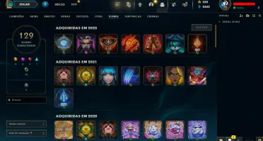 Conta LOL LVL 161 | 113 Campeões| 71 Skins |UNRANKED| 2015