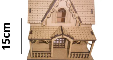 Mini Casinha Gotica, Moderna em MDF - Estilo e Diversão