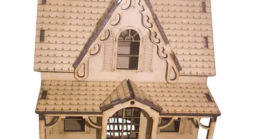 Mini Casinha Gotica, Moderna em MDF - Estilo e Diversão