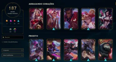 Conta de League of Legends Diamante 2 200 skins 2013