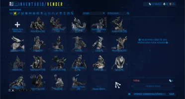 Warframe conta MR 19 (Muitas armas buildadas e warframes)