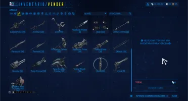 Warframe conta MR 19 (Muitas armas buildadas e warframes)