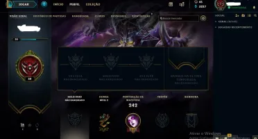 CONTA LEVEL 30 UNRANKED COM 51 CHAMPS TOP