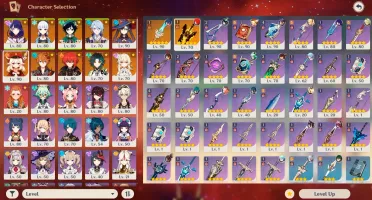 Klee + Ayaka + Ayato + Raiden + Venti + Xiao + Childe