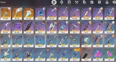 Genshin 3 t5 3 armas t5